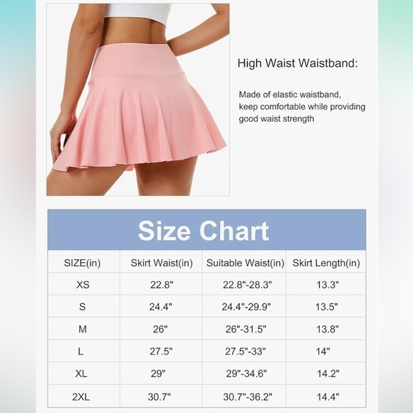 New Pleated Tennis Golf Skirts w/ Pockets High Waisted Athletic Workout … - Picture 4 of 4